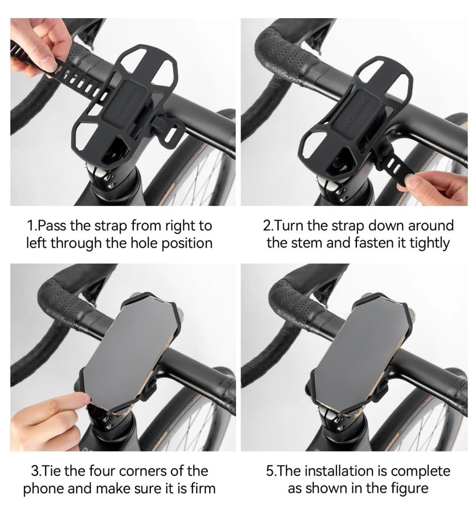 Supporto Telefono Bici Universale in Silicone Ammortizzante Per Smartphone 4–7 Pollici Accessori Ciclismo