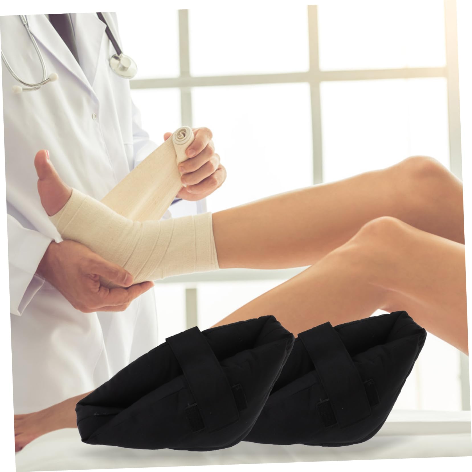 MAGICLULU Cuscino per Talloni Cellulosa e Tc Protettore per Piedi Comodo per Uso Domestico e Ospedale Piaghe da Decubito Lavabile in Lavatrice