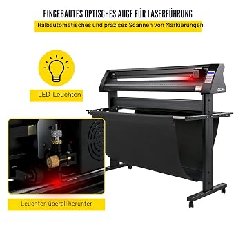 vevor vinyl cutting plotter max. paper feed 1350 mm foil cutter max. cutting width 1260 mm plotter cutting speed 800 mm / s semi-automatic signmaster window compatible lcd display