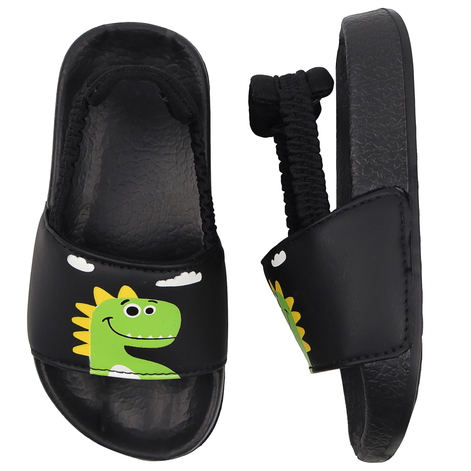 Otojaku Kids Flip Flops Sandals Toddler Boys Girls Sequin Slides Shower Beach Pool Shoes Slip on Summer Slippers with Back Strap