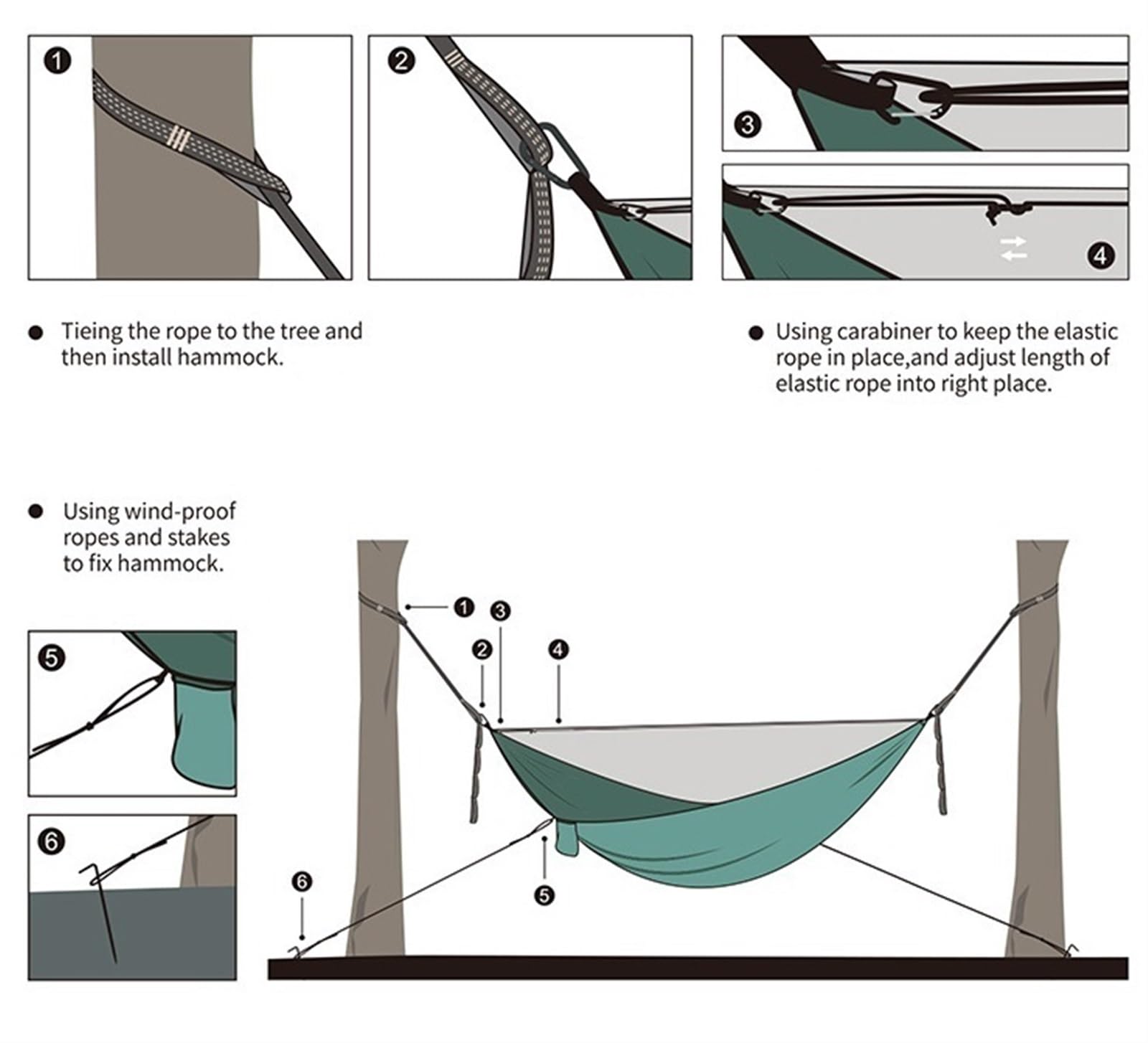 Hamak Ultralekki, Hammock Hamak Kempingowy 290x140 Cm, Niezbędnik, Lekki Przenośny Podwójny I Pojedynczy Z Paskami Na Drzewo na Kemping, na Zewnątrz(B)