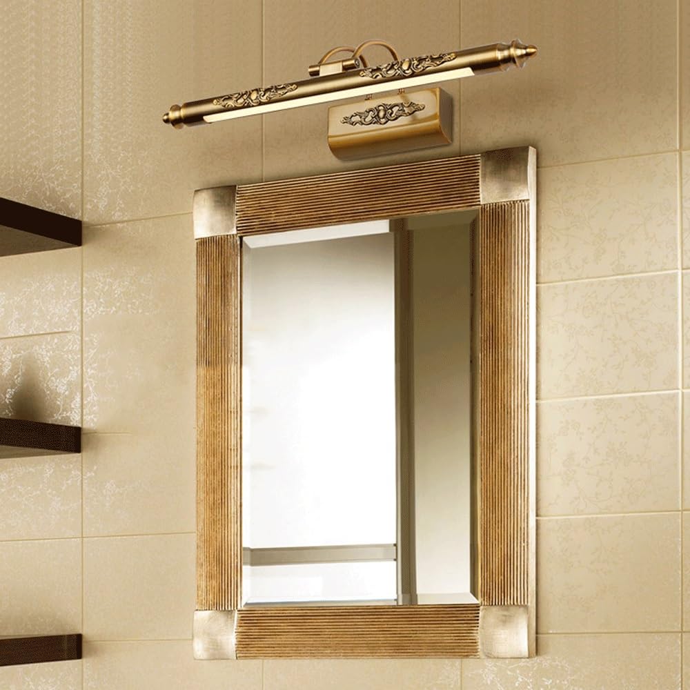 Generico Lampada da toeletta bagno 8/12/16W, lampade in bronzo, illuminazione parete retrò for di servizio, tavolo, specchio(8W,3000K warm light)