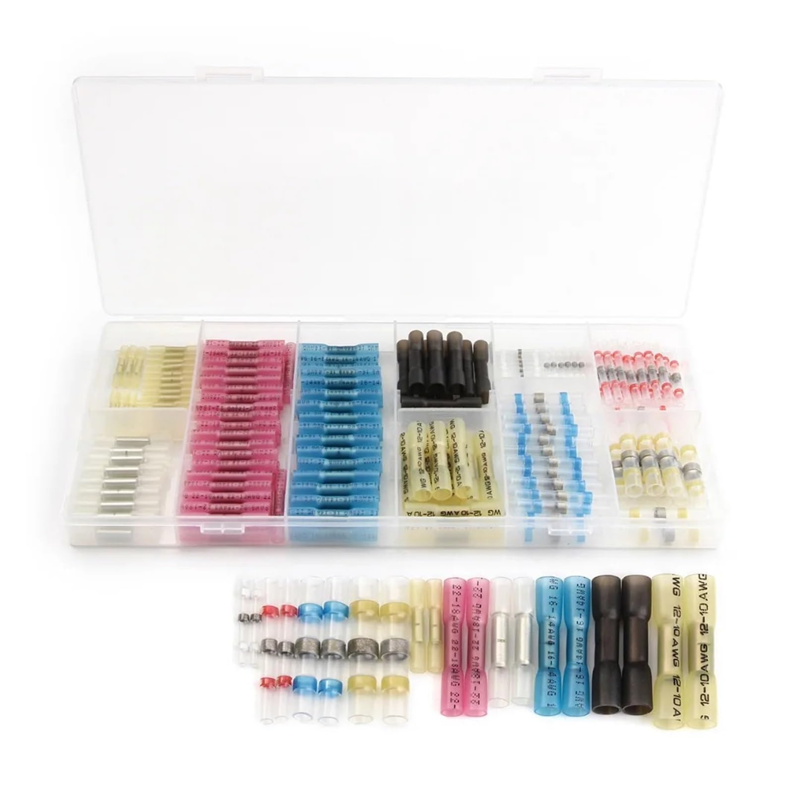 BKGWCSOR 200PCS Heat Shrink Connector Soldered Seal Wire Connectors & Heat Shrinkage Crimp Wire Connectors Kit