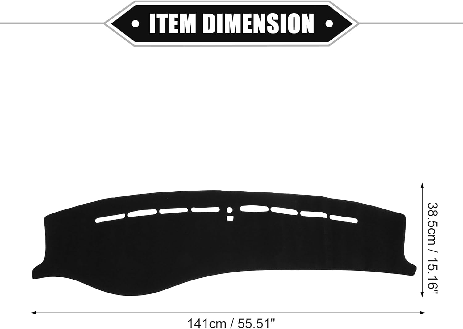 Dashboard Cover Compatible for Hyundai Sonata 2002-2005, Non-Slip Polyester Black Dash Cover Mat Dash Board Protector Cover