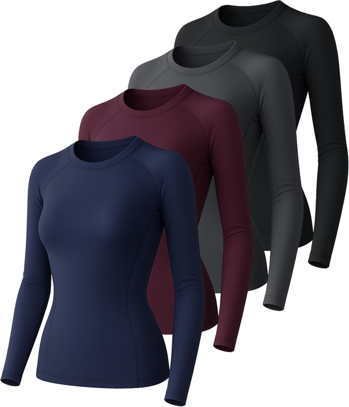 Long Sleeve Compression Shirts Woman's Underscrub Athletic