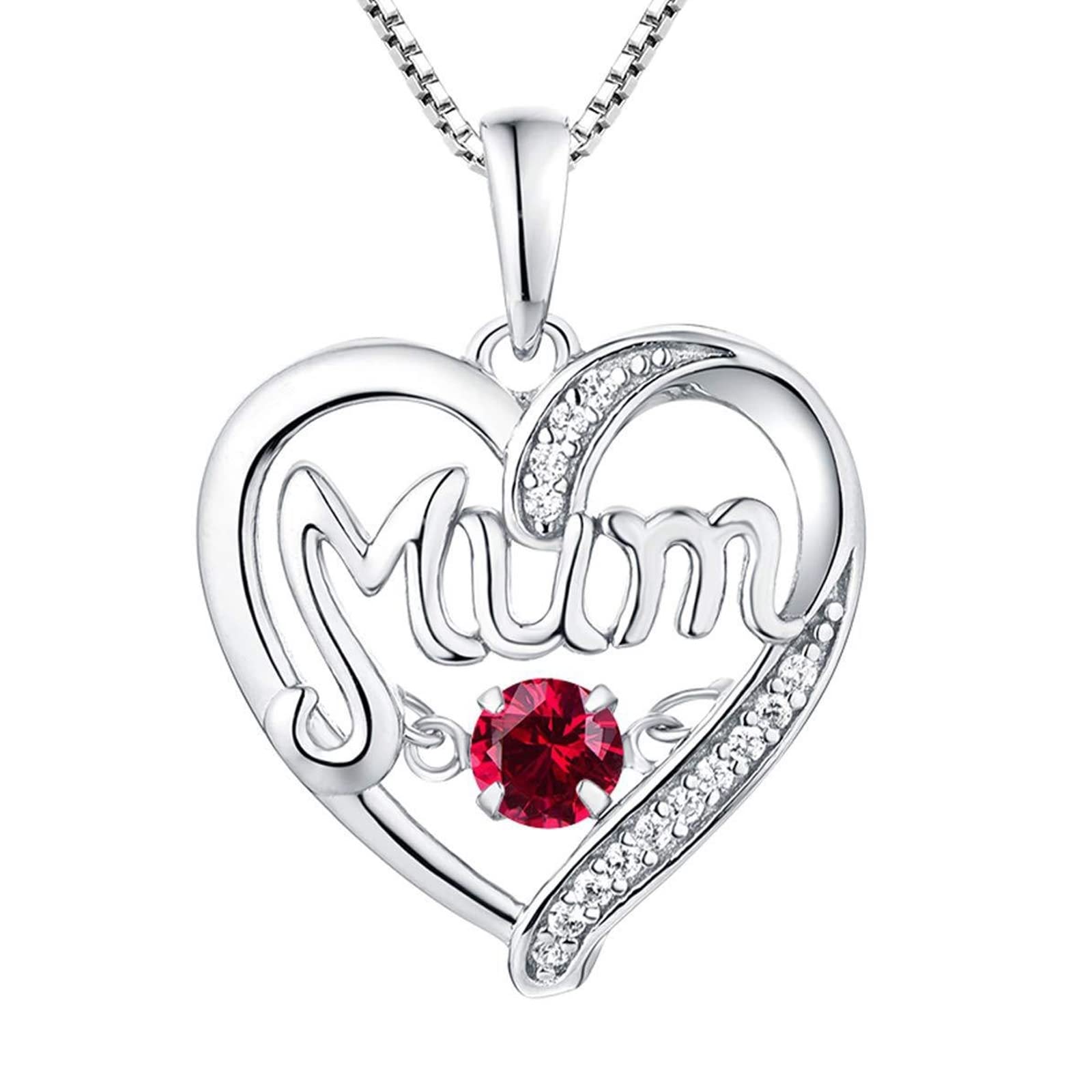 Collier argent 925 anti-allergie avec pendentif cœur maman durable - 2