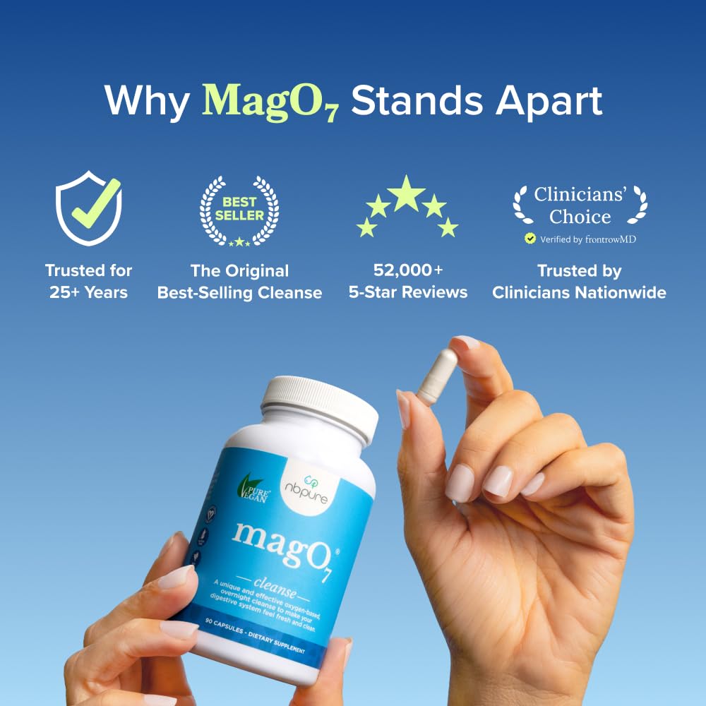 nbpure MagO7 Natural Colon Cleanse & Detox (30 Capsules) — Amazon image 3