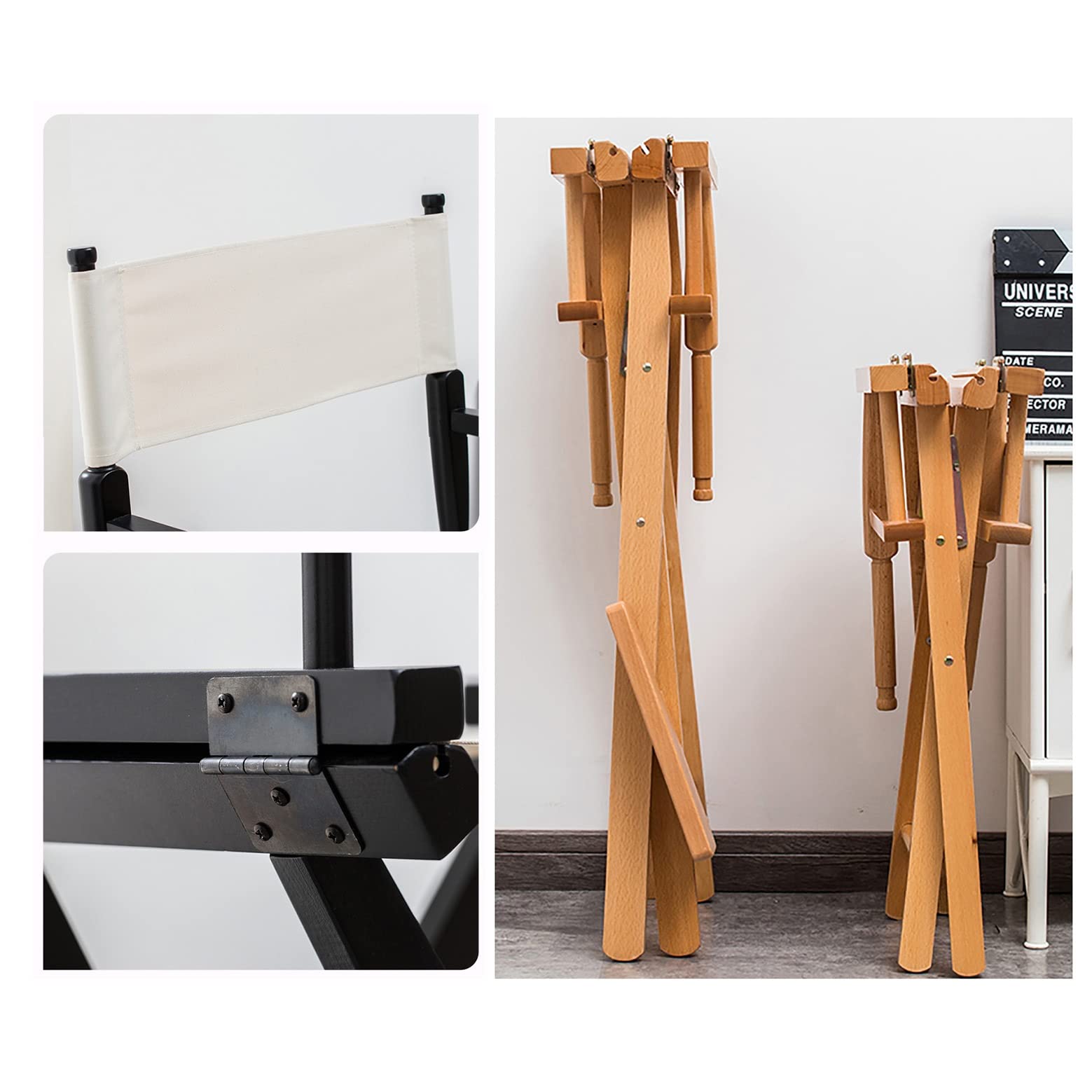 Amazon｜FYPmask ソリッドウッドディレクターチェア折りたたみ式