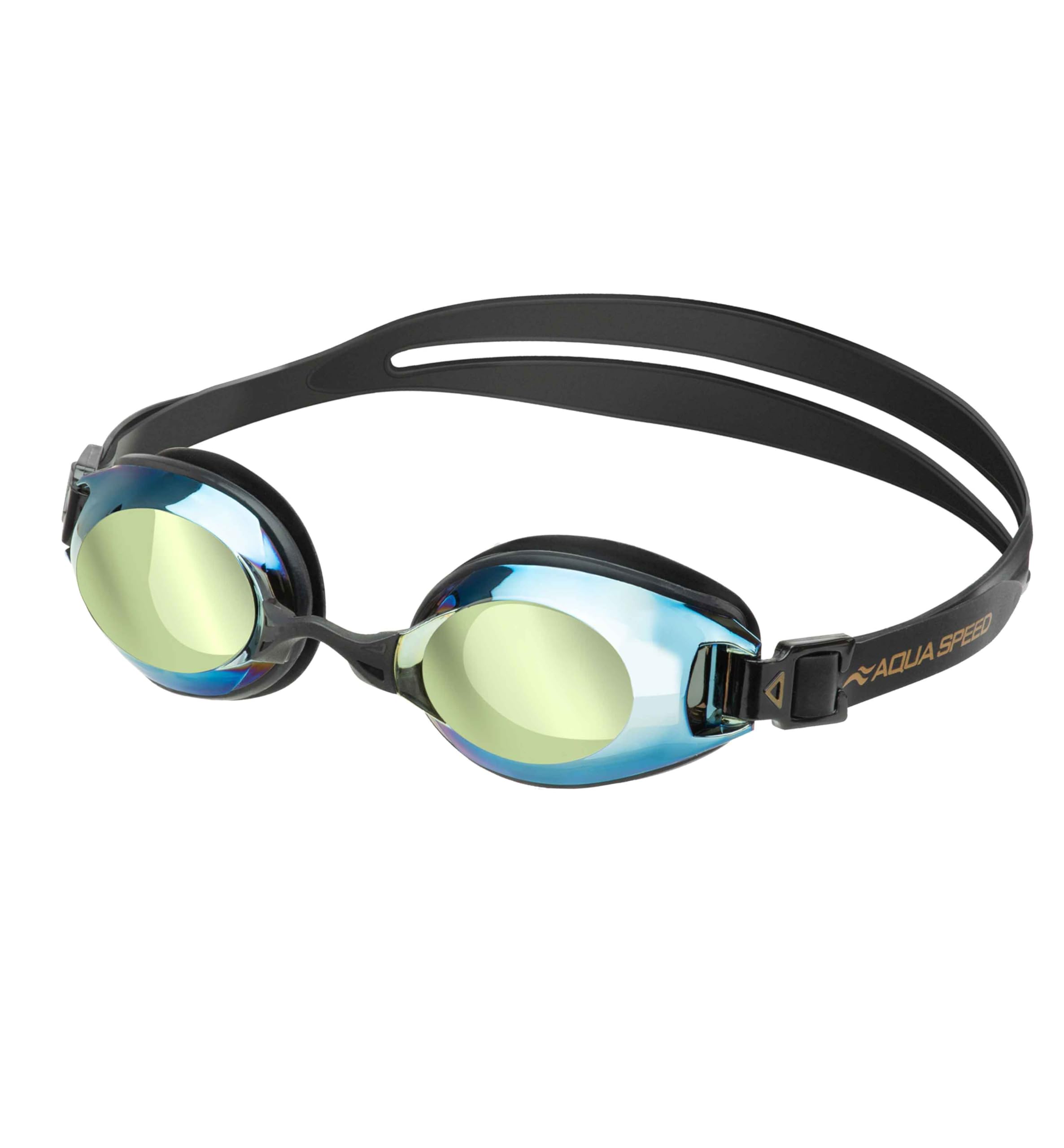 Aqua Speed Schwimmbrille mit Sehstärke - LUMINA - Dioptrien für Erwachsene mit Kurzsichtigkeit : linkes & rechtes Glas individuell nach Ihren Wünschen wählbar (schwarz getönt/verspiegelt)