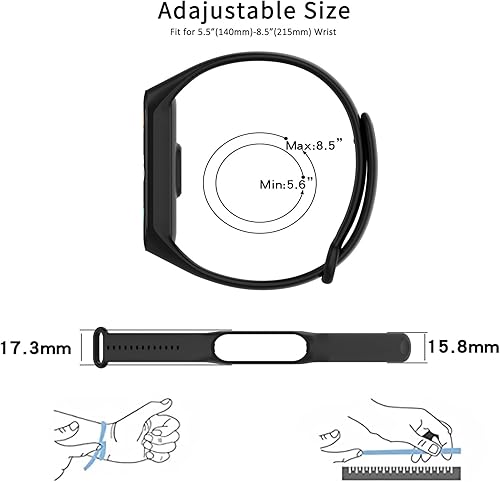 Miniatura 2 de Paquete de 6 correas compatibles con Xiaomi Mi Band 5 correas de repuesto, correa de silicona flexible estampada para Amazfit Band 5Mi Band 4 Smart
