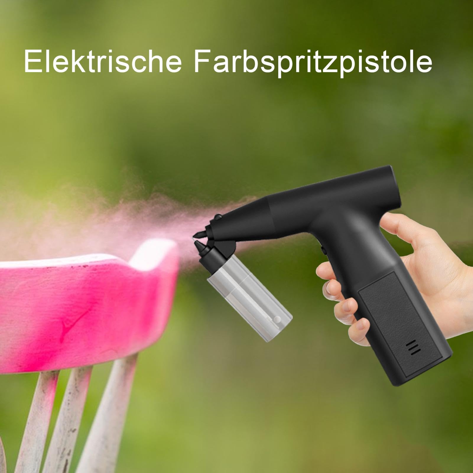Pulverizador de pintura eléctrico - Pulverizadores de pintura con bomba de aire, rociador de pintura para valla | Pulverizador de pintura portátil con 2 contenedores, pulverizadores de pintura portil