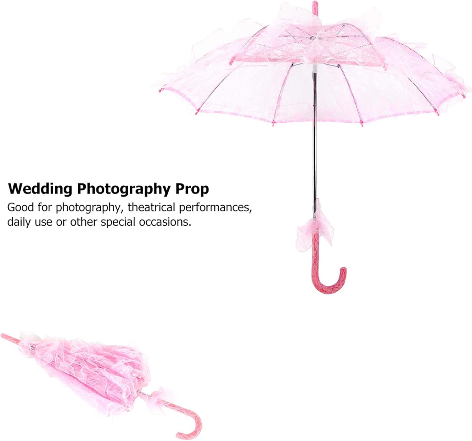 ブライダルレース傘 ウェディングパーティーや写真撮影の小道具、ウェディングレースの装飾用