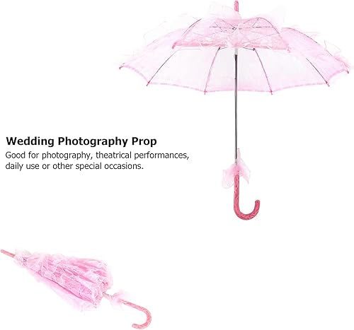 Miniatura 2 de Sombrilla de encaje hecha a mano con encaje para novia, diseño vintage, bordado de flores, sombrilla de algodón para bodas, fiestas, baile,