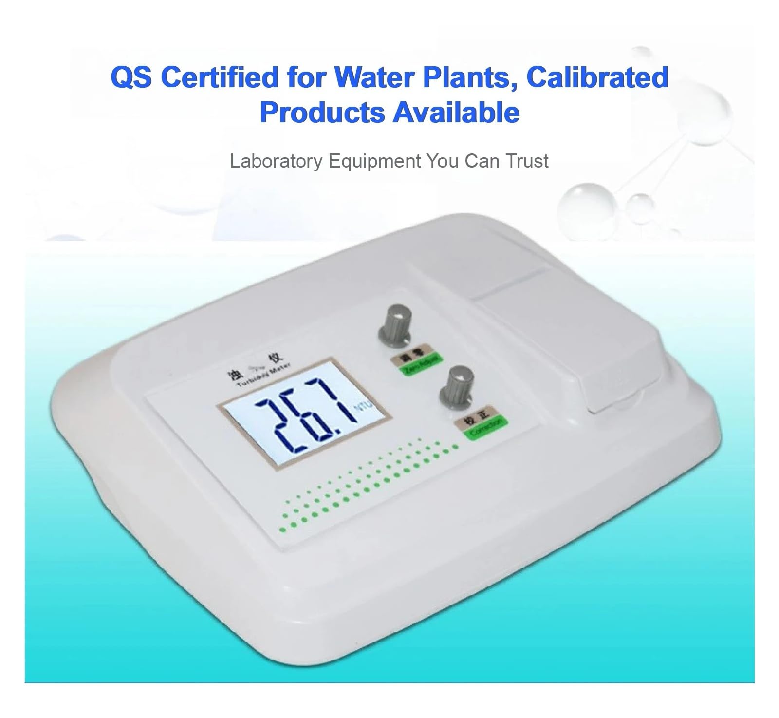 Medidor de turbidez de sobremesa con pantalla LCD 0-20/200/1000NTU Turbidímetro de agua de laboratorio Digital for prueba de agua Alta sensibilidad | WGZ-20