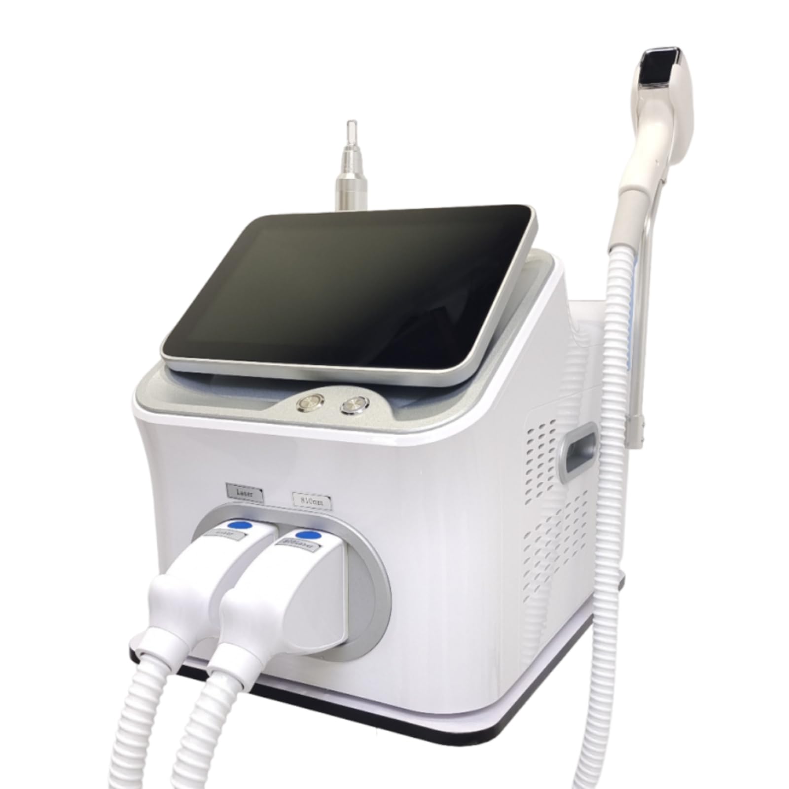 2 IN 1 Proffesional Hair Melanin Removal Machine Doulbe Handle Multifunctions Large Touch Screen Display Instrument Ice Feeling