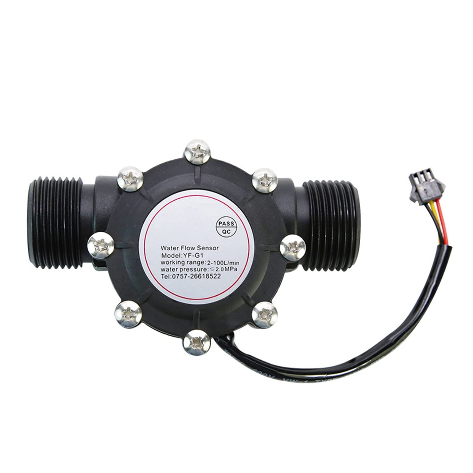 Controlador cuantitativo de Flujo con Pantalla Digital DN25, Sensor de Flujo de Agua de 1 ", Uso de válvula solenoide for controlar y Mostrar el Flujo de líquido