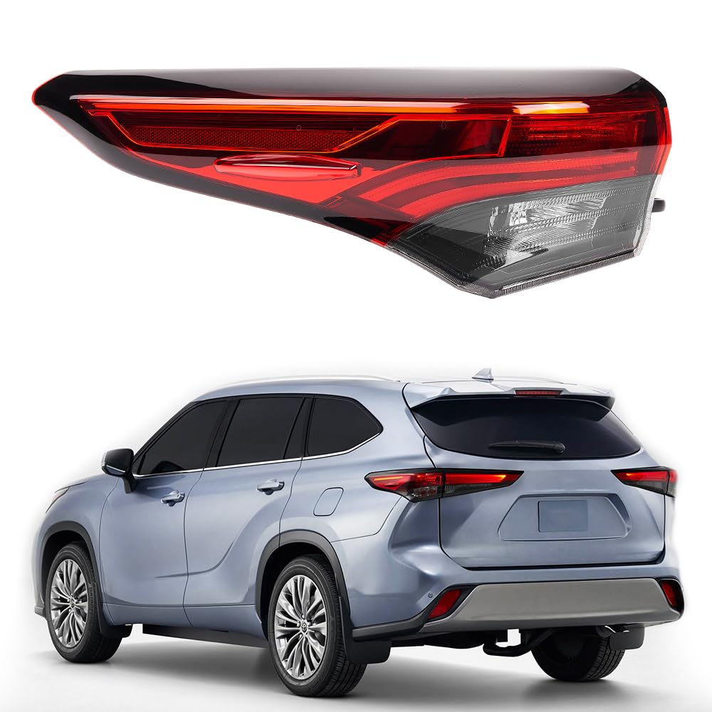 WonVon Tail Light Assembly Compatible with 2020 2021 2022 Toyota Highlander, Rear Lamp Brake Taillights Replacement Left Driver Side
