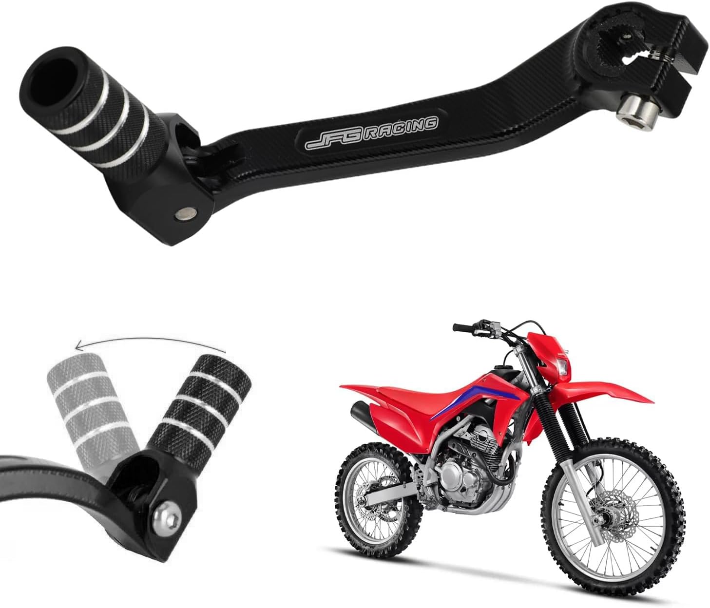 JFG RACING Motorcycle Gear Shifter Shift Lever Folding Tip