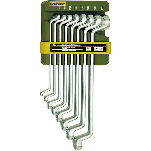 Proxxon 23810 Double-Sided Ring Spanner Set 8-Piece from 6 x 7 to 20 x 22 mm