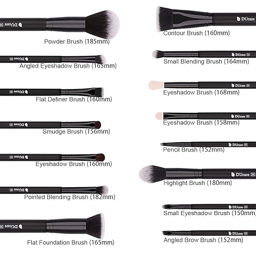 Miniatura 5 de DUcare Makeup Brushes 15Pcs Premium Synthetic Kabuki Makeup Brush Set, Professional Foundation Concealers Powder Blush Blending Face Eye Shadows