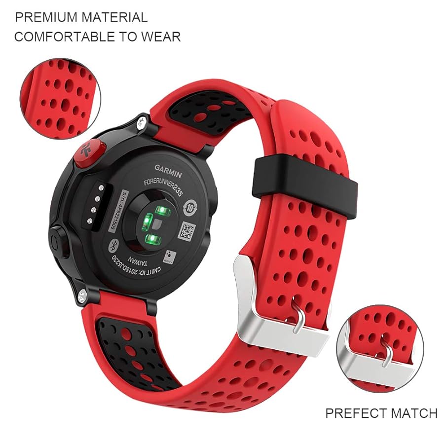 Cinturino Silicone Per Garmin Forerunner - Compatibile Con 235/220/735XT E Approach S20/S5/S6 - Foto 4