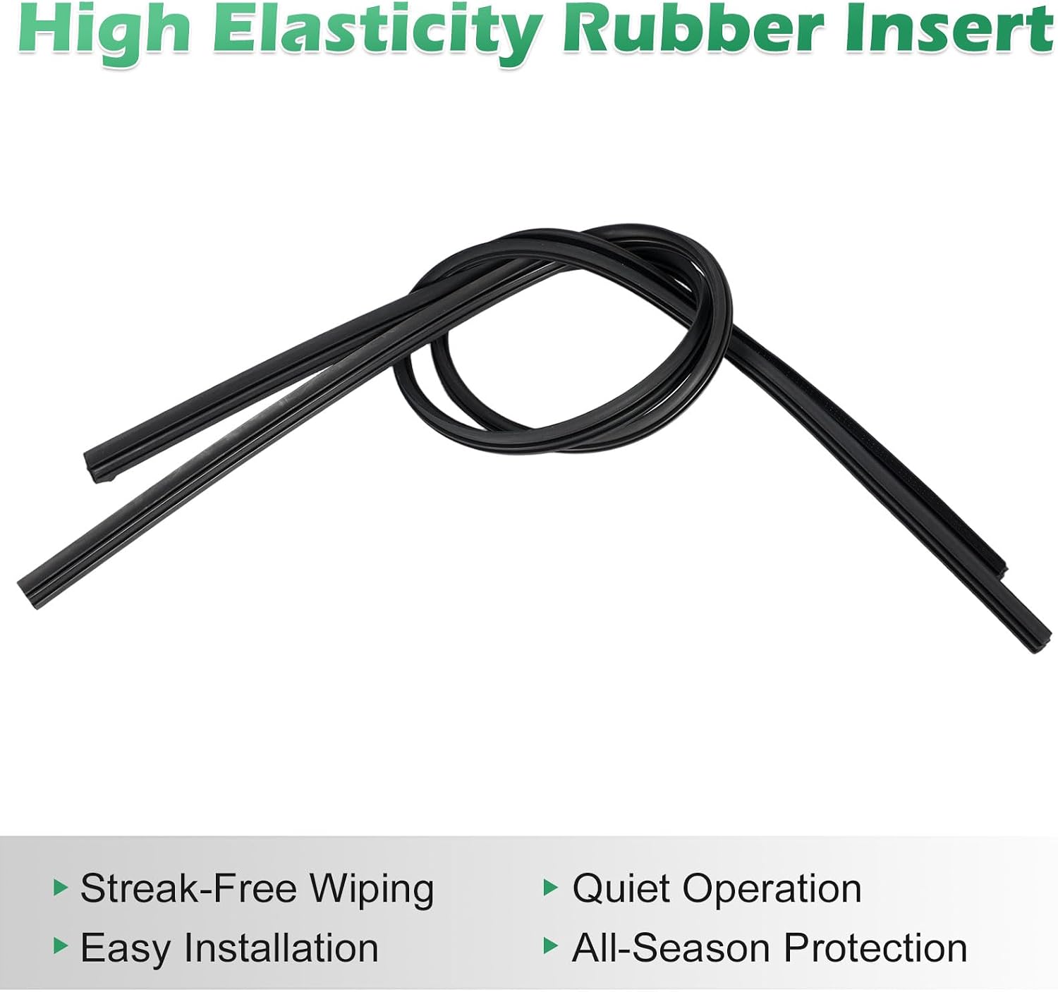 Front Driver Side 26 Inch Quiet Beam Wiper Refill High Elasticity Windshield Noiseless Replacement Rubber Insert Strip Frameless Wiper Blade for Mazda CX-30 2020-2025, for Mazda CX-50 CX-90 2023-2025