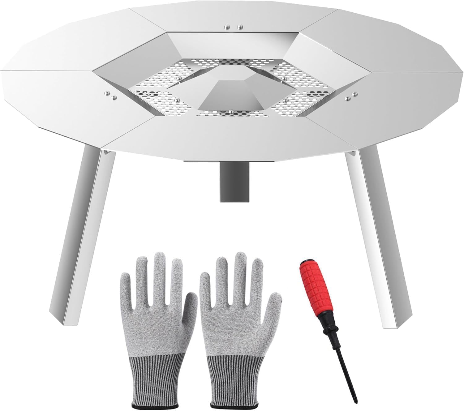 Heat Deflector for Solo Stove, Heat Deflector for Solo Stove Accessory with 3 Detachable Legs, Boost Warmth and Efficiency with Premium Stainless Steel Design (Yunkon)