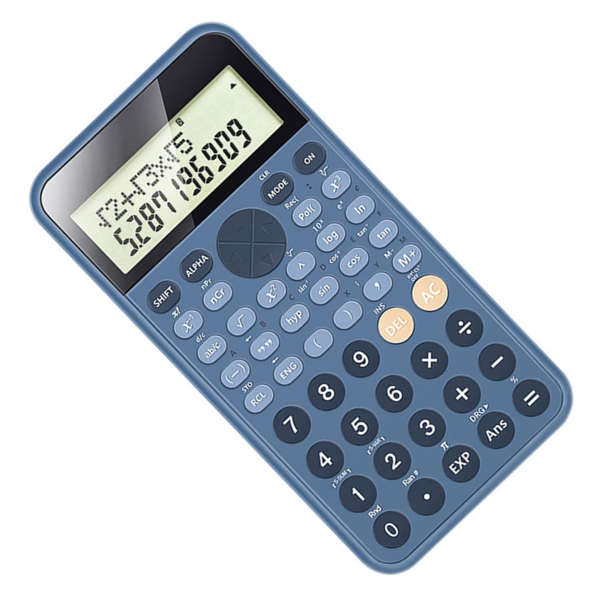 NUOBESTY 2pièces Calculatrice Scientifique Fonctionnelle Étudiante pour Compétition Et Bureau Bleu Idéale pour Mathématiques Et Comptabilité