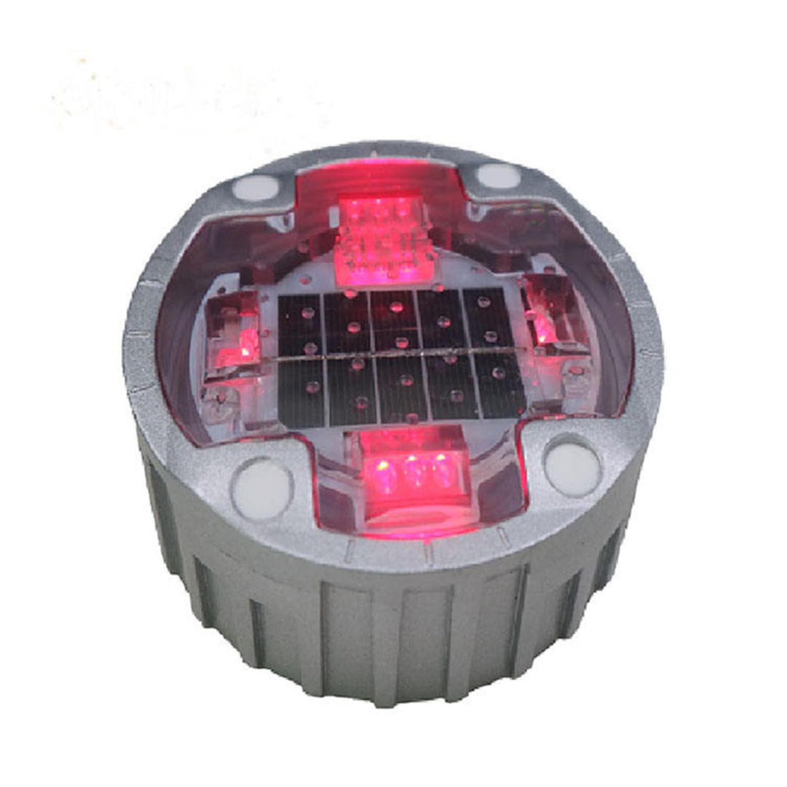 JDKMNE Solar Deck Lights, 75tons Load Capacity Solar Driveway Lights, IP68 Waterproof Ground Lights for Pool/Path/Driveway/Landscape(red)