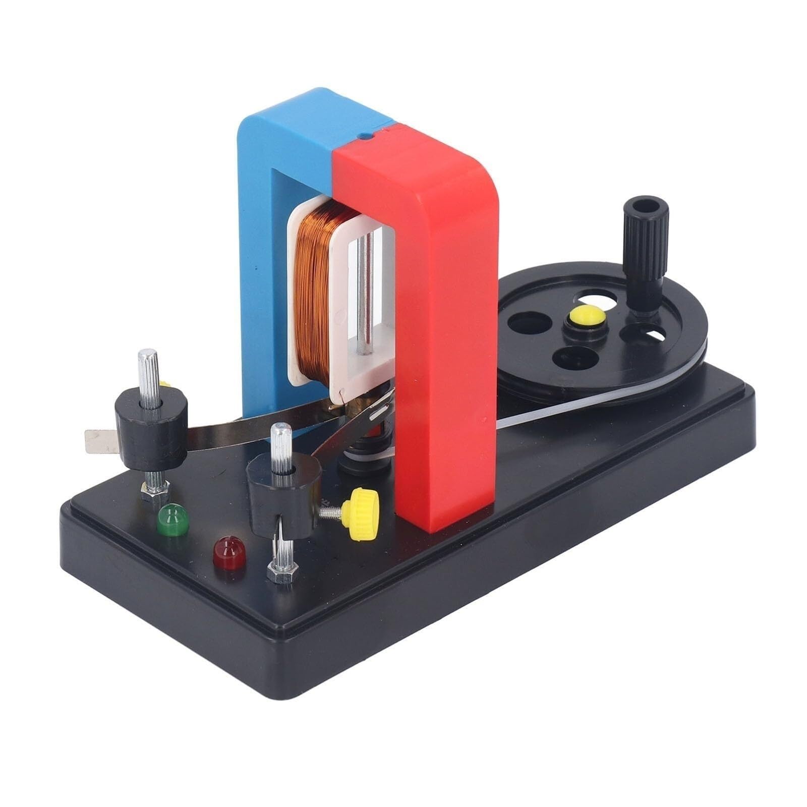 TIANQIHAO Hand Crank Generator Diy Science Kit, Dc Electric Dynamo Model, Physics Laboratory Experiment Equipment Building Teaching Tool Educational Lab Demonstration Apparatus Fo