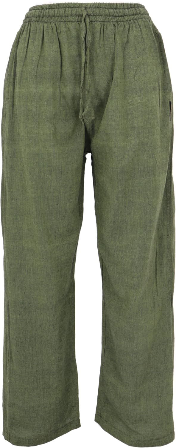 GURU-SHOP, Pantalones de Yoga, Pantalones Goa, Algodón, Pantalones de Hombre
