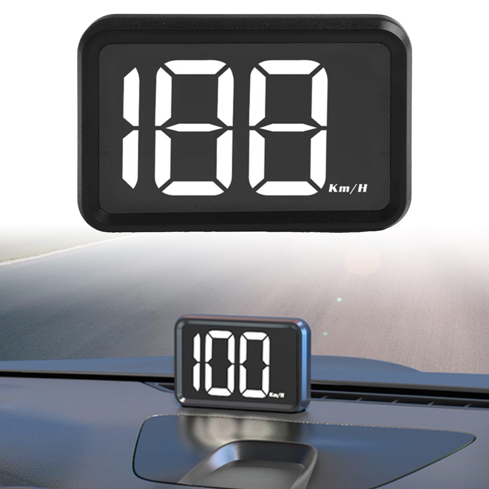 Car Head Up Display 3.0" KMH Digital HUD con GPS in tempo reale di misurazione della velocità per tutti i veicoli compatibile con SUV camion e moto