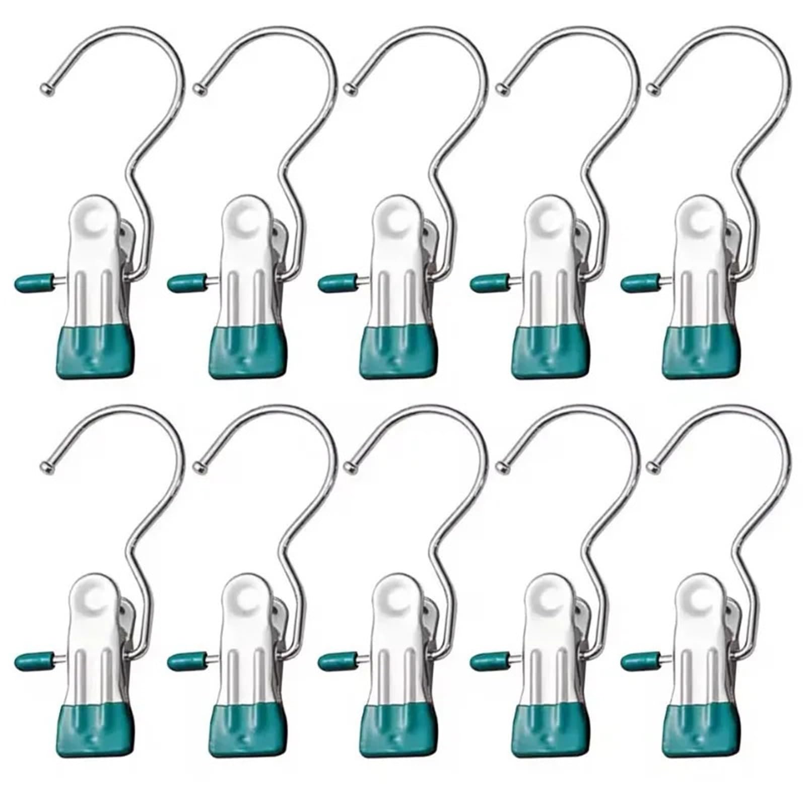 Clothes Pegs 20PCS Stainless Steel Clothespins Laundry Clothes Pegs Hook Portable Hanging Clothes Clip Pants Socks Wardrobe Storage Clip