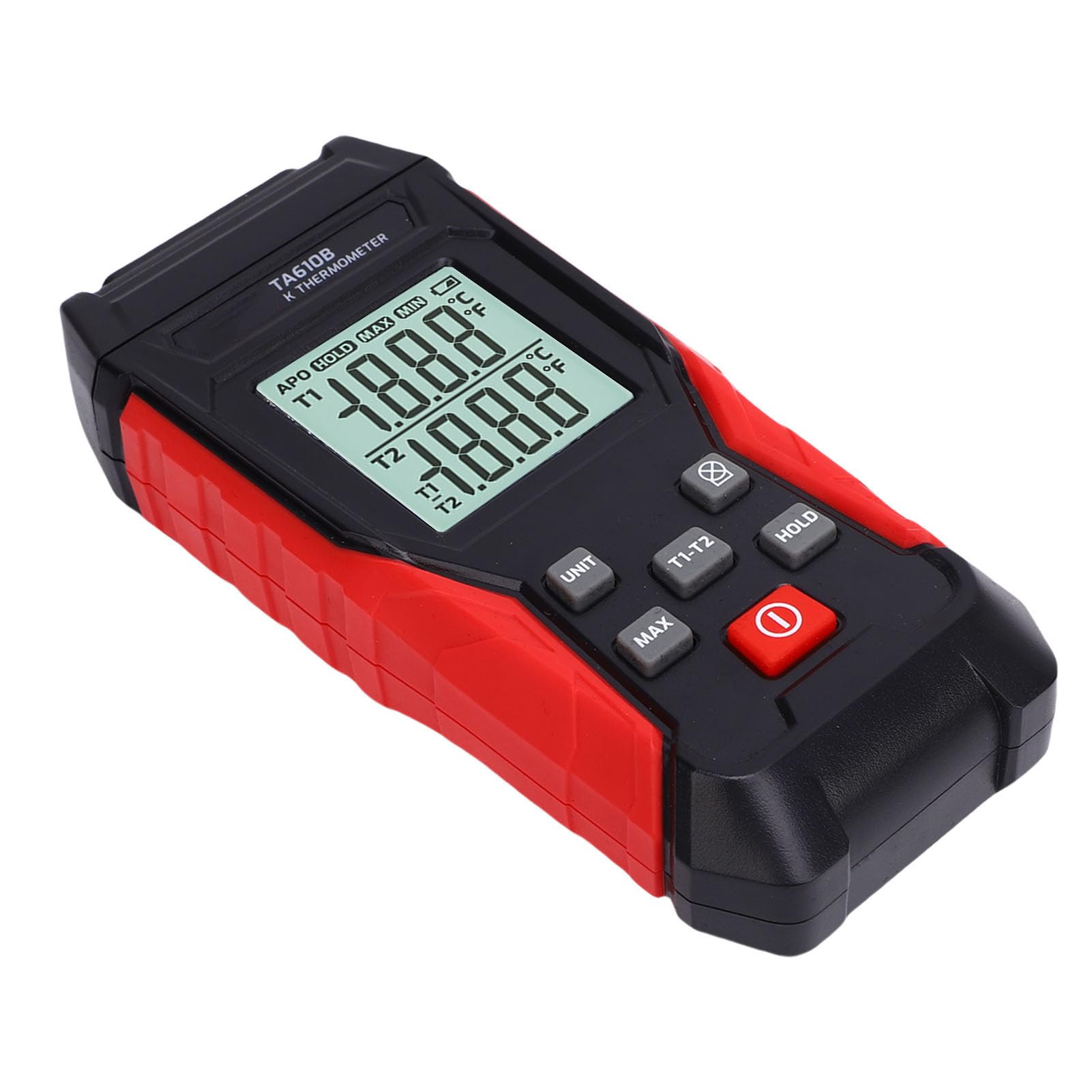 Digitales Thermoelement-Thermometer Vom Typ K, 2-Kanal-Temperaturmessgerät mit Hintergrundbeleuchtetem LCD-Display, Hochpräzises Industriethermometer, Ideal für Messungen von -200 ℃ Bis