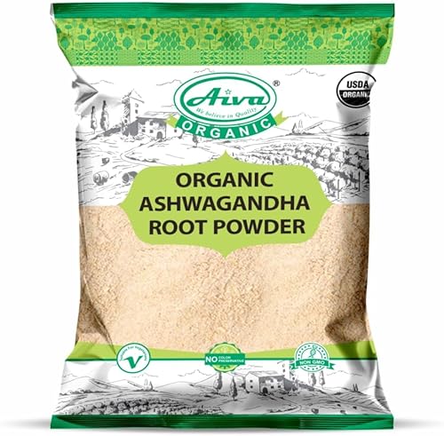AIVA Polvo orgánico de raíz de ashwagandha - 7 onzas 100% crudo de la India Adaptógeno natural Vegano