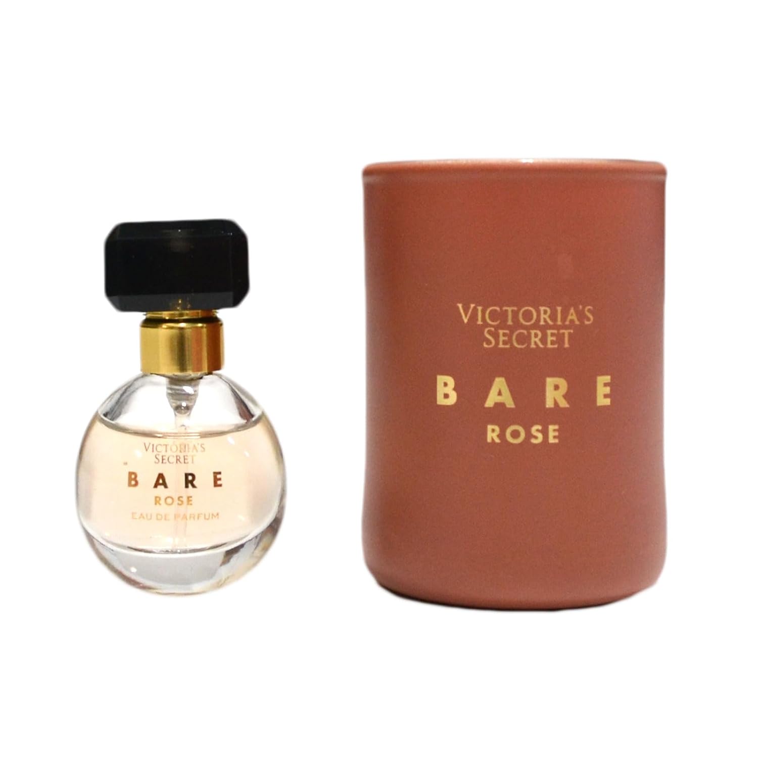 Victoria's Secret Bare Rose 2 Piece Travel EDP & Candle Gift Set