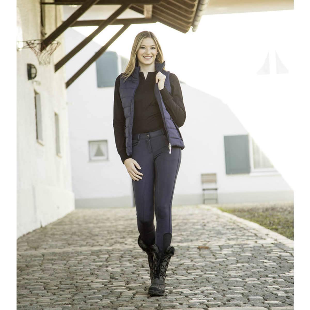 Kerbl Covalliero Damen Softshell Reithose Morzine, blau