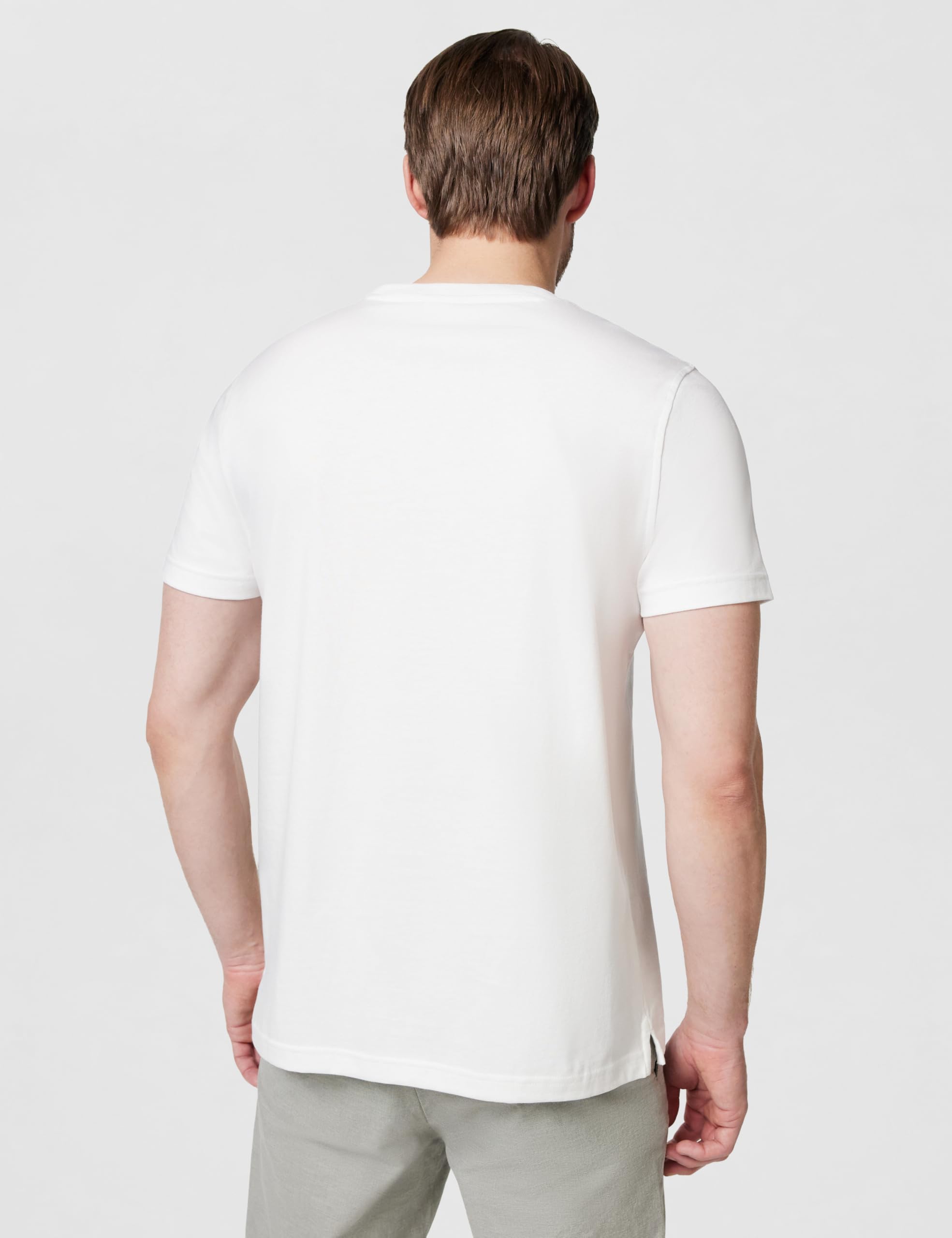 Brooks Brothers Supima T-Shirt À Manches Courtes et Col Rond en Coton avec Logo Homme