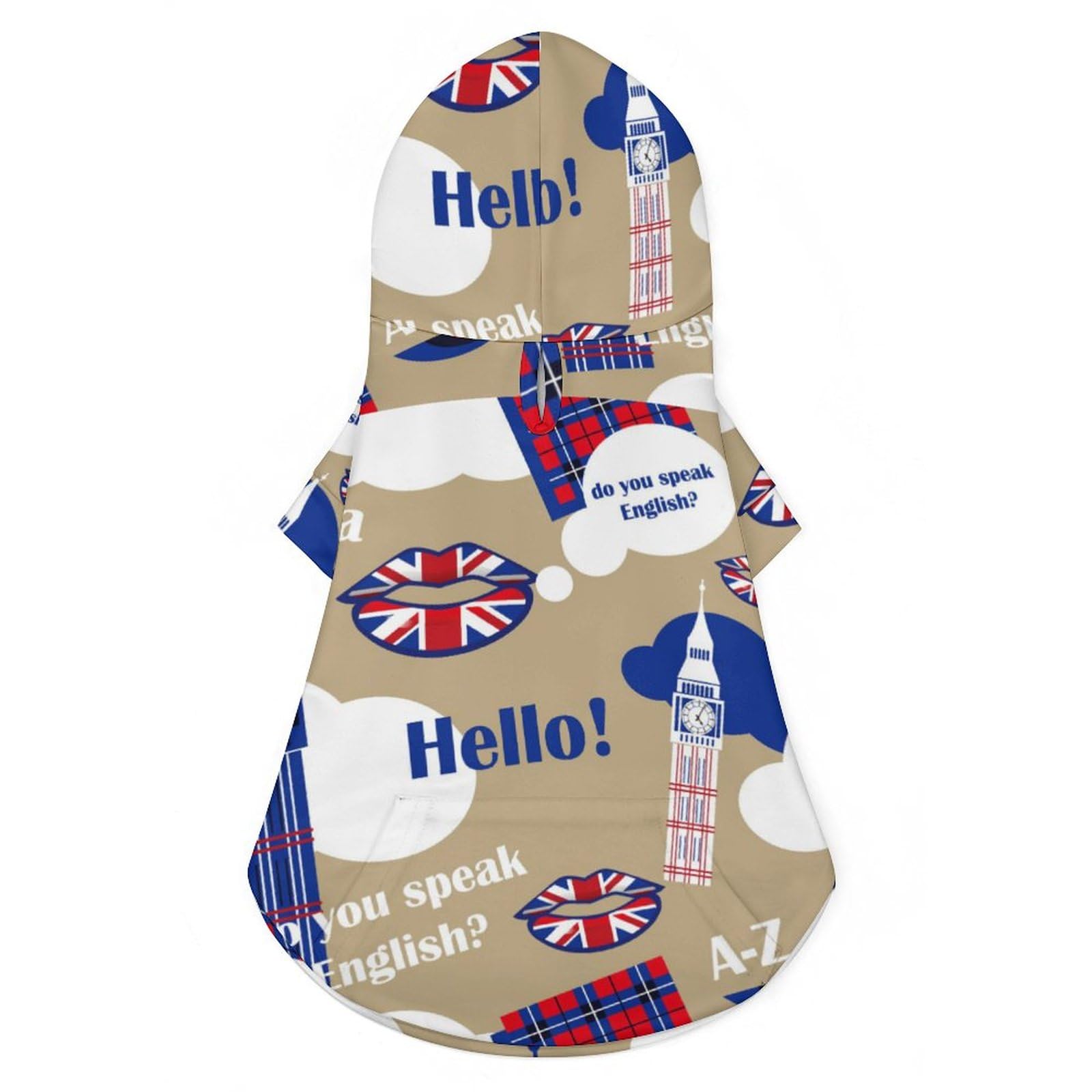 Amazon | 犬服 パーカー イギリス 国旗柄 ロンドン 英語 ビッグベン 犬 