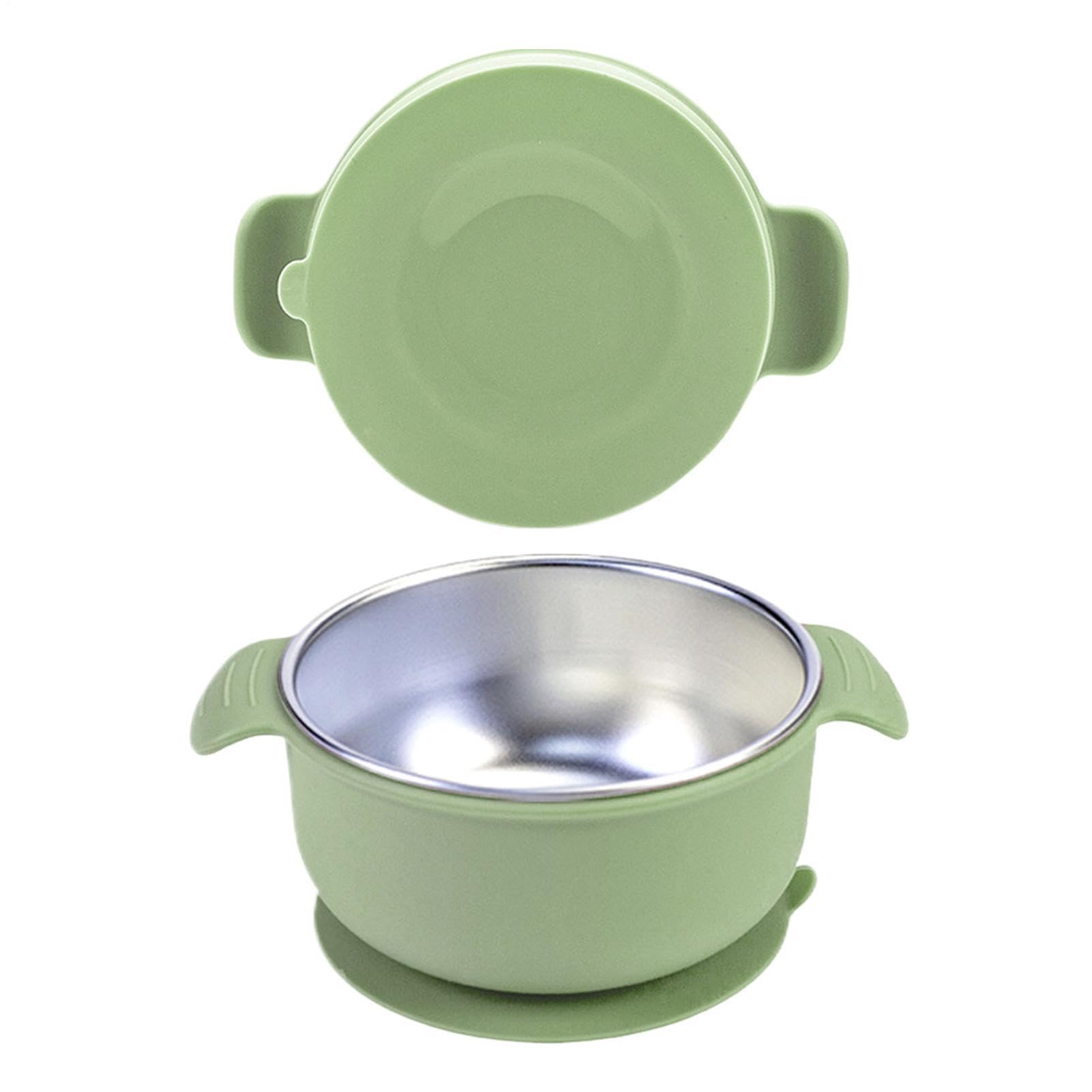 Babý Suction Bowl – Stainless Steel Non Slip Spill Proof Bowl | Double Handles Self Feeding Toḋdler B́owl | Babý Suction Bowls, Stainless Steel Non Slip Spill Proof Multiple Used — view 9