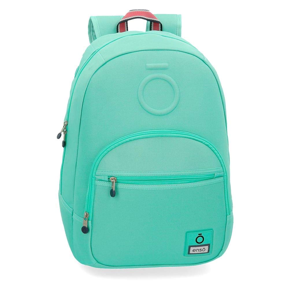 Enso Basic Backpack Adaptable to Trolley Green 32x46x15 cms Polyester for 15.6" Laptop 22.1L