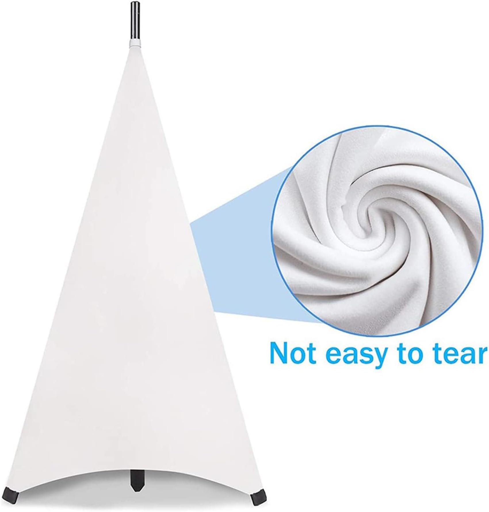 Lot de 2 coques de support de haut-parleur, support de haut-parleur, trépied, voile, pour salle de répétition DJ, discothèque, scène et trépied, extensibles (sans support), blancs