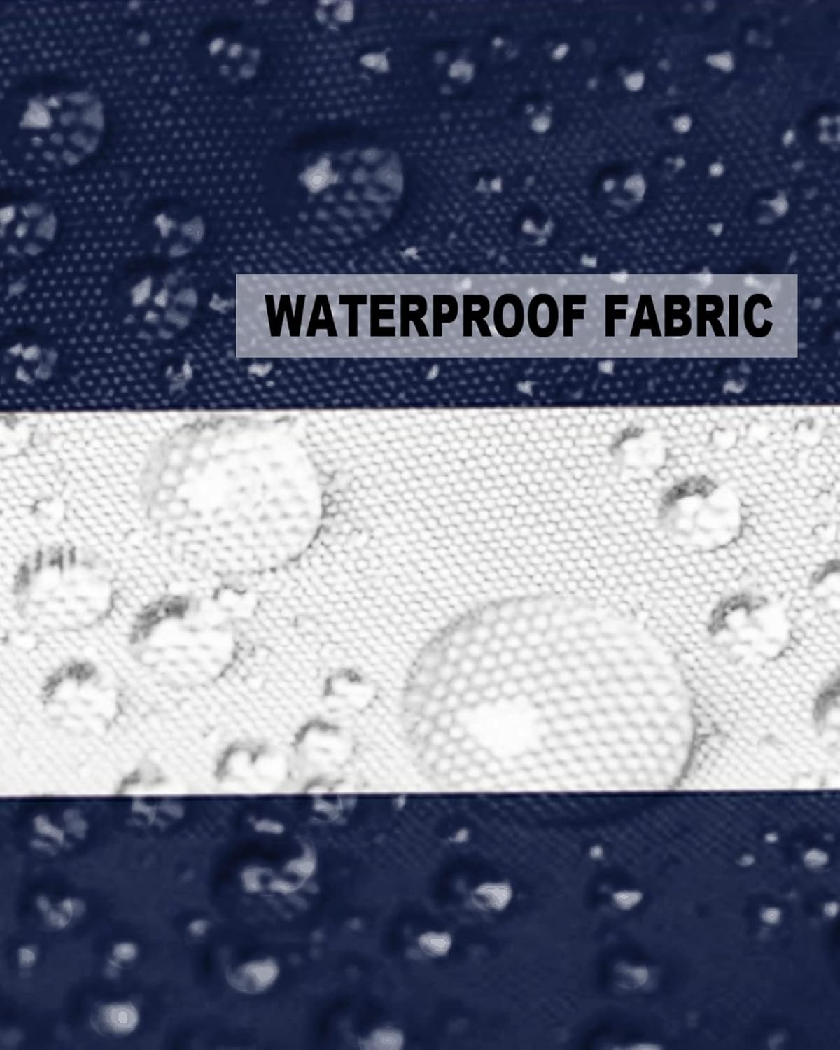 Outdoor Pillow Covers 24x24 Waterproof Polyester Throw Pillow Covers, Navy Blue White Stripes Decorative Pillowcases Garden Cushion Case for Patio Couch Sofa Decoration Set of 2, Geometric Summer