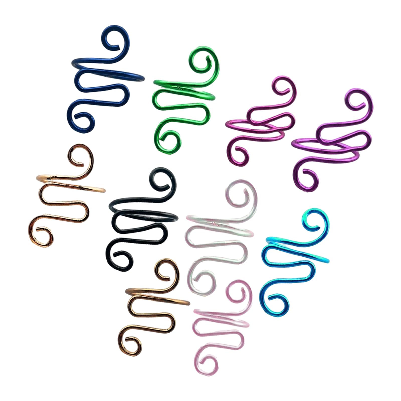 GMBYLBY 10/14 / 15 Pcs Yarn Tension Rings Snake Shape Open Finger Adjustable Crochet for Crocheting Knitting
