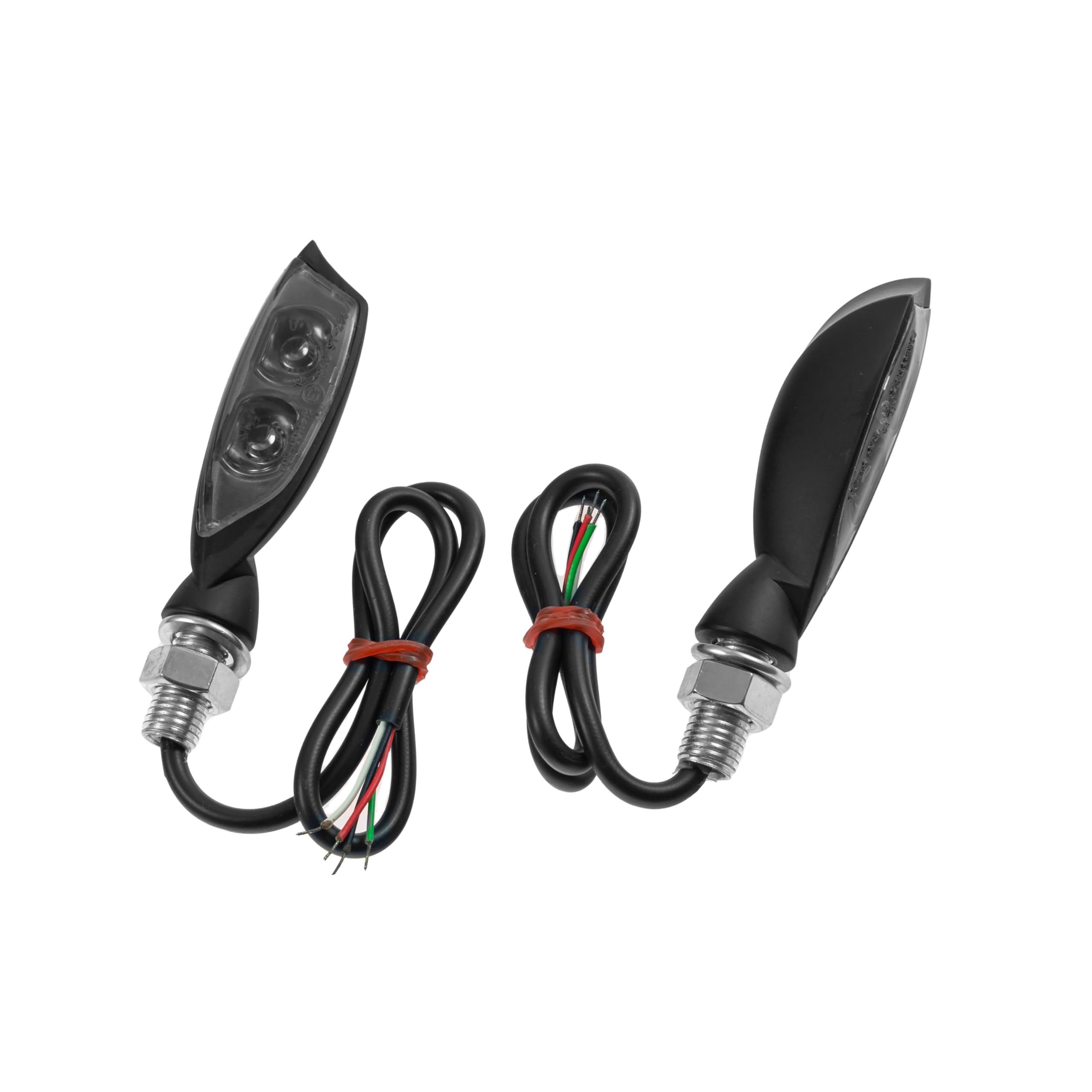 ZIEGER Universal Motorrad LED-Blinker Shadow mit Rück- und Bremsbeleuchtung getönt M8 E-geprüft Chrom