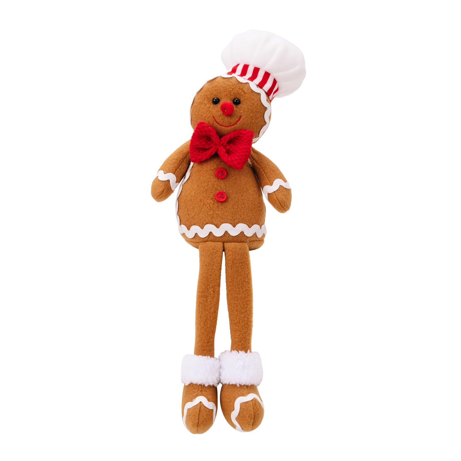 Hsioluted Gingerbreads Hanging Figure Soft Fabric Dangling Legs Toy for Seasonal Decoration Festival Ornament for Home Festives Hanging Leg Figurine