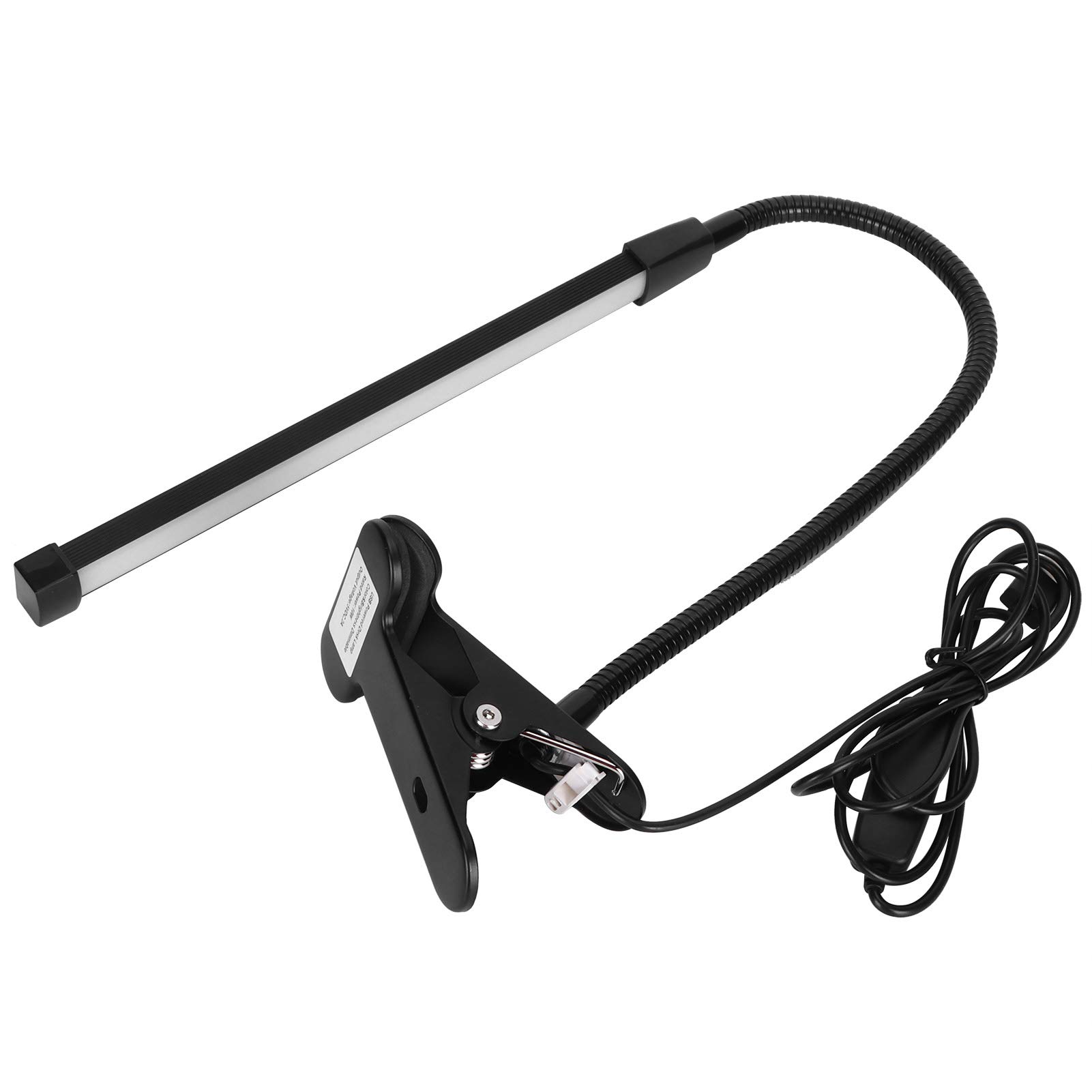 Luce a clip LED alimentata tramite USB, lampada da lettura regolabile in luminosità e con temperatura di colore a 3 livelli, dotata di collo d’oca flessibile; luce per libri