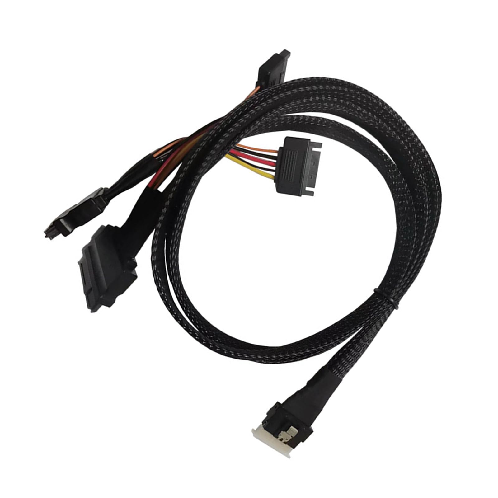 Generisch Adattatore per cavo professionale SFF8654 (8i) a 2 x SFF8639-NVME