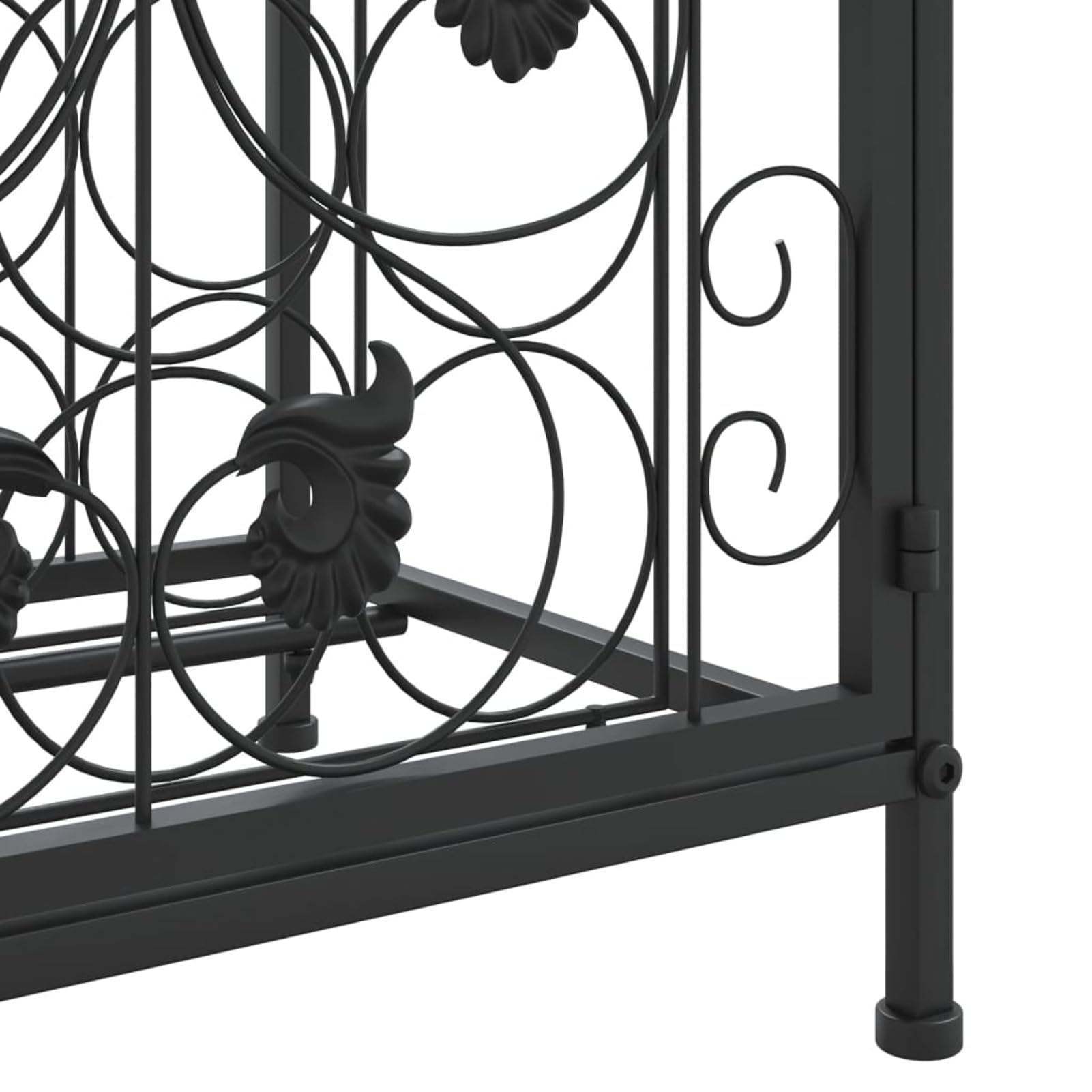 Homgoday Botellero de vino, botellero de vino, botellero de vino, soporte para vino, mueble para 41 botellas, negro, 45 x 36 x 120 cm, de hierro forjado