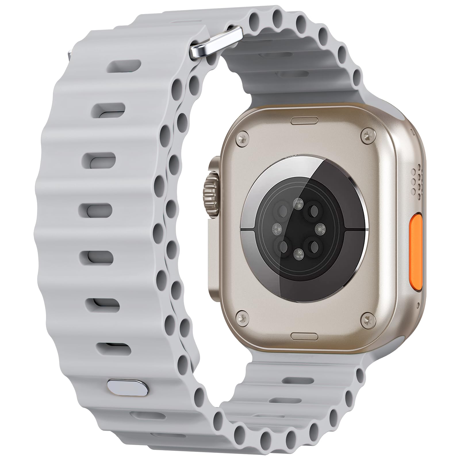 Compatible with Apple Watch Ocean Bands 38mm 40mm 41mm 42mm 44mm 45mm 46mm 49mm Soft Silicone Wristbands Replacement Strap for iWatch Ultra 2 Ultra SE Series 10 9 8 7 6 5 4 3 2 1 Women Men